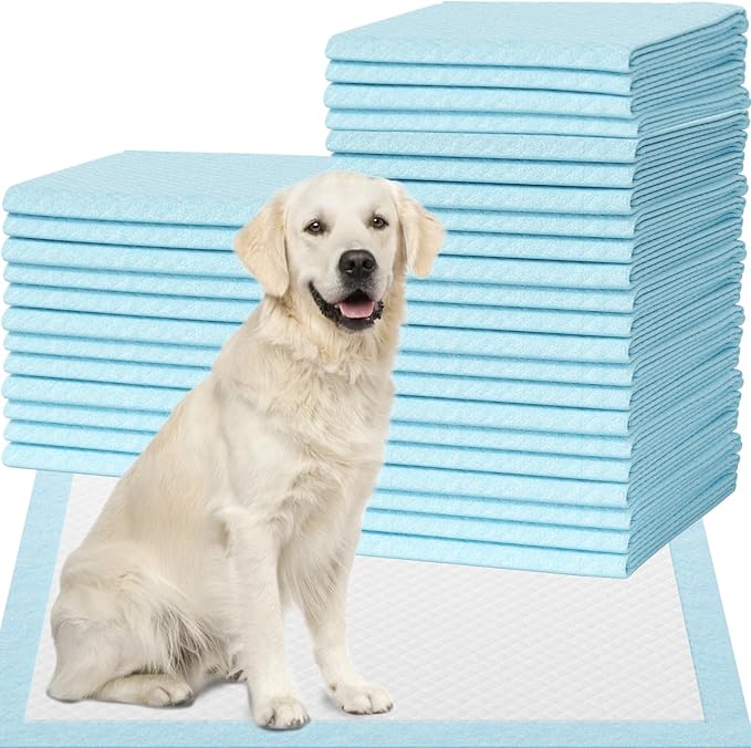 IMMCUTE Puppy Pee Pads 30x28 Inch, 50 Count - Extra Large Super Absorbent Puppy Training Pads with Double Leak-Proof Layer, Thick Disposable Potty Pads for Dogs &amp; Pets Indoor &amp; 0utdoor Use