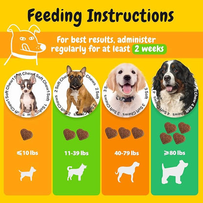 Penpen Probiotics for Dogs, Dogs Probiotics for Digestive Health, Multi-Probiotic and Enzyme Blend Promote Gut Health &amp; Immune Support, Eases Sensitive Stomachs (Beef Chews, 180ct)