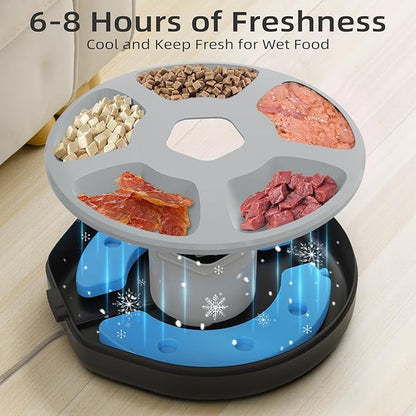 Pet Feeder Ice Tray Accessory – Freeze &amp; Insert to Keep Pet Food Fresh &amp; Cool, Extends Freshness in Automatic Feeders