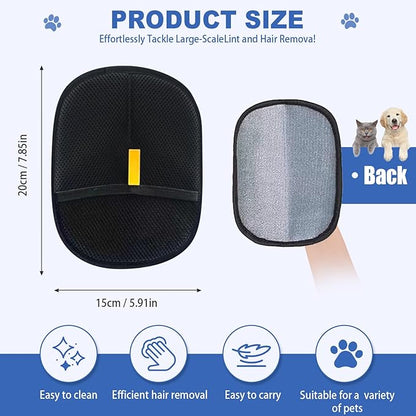 3Pcs Pet Hair Removal Gloves, Reusable Electrostatic Pet Hair Removal Gloves,Upgraded Animal Fur Removal Tool for Cats &amp; Dogs