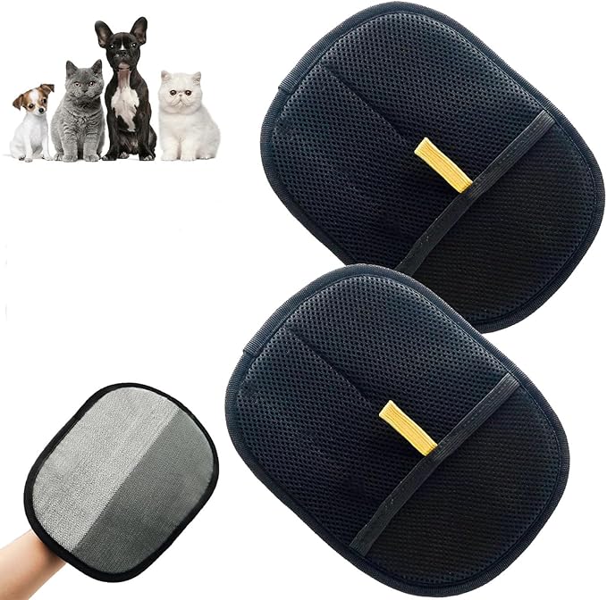 Static Pet Hair Removal Glove for Cats &amp; Dogs, Efficient Grooming Gloves for Pet Hair, Cat Grooming Gloves for Hair Removal