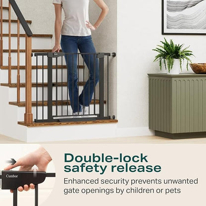 Cumbor 2 Pack 29.7-40.6" Baby Gate for Stairs, Mom&
