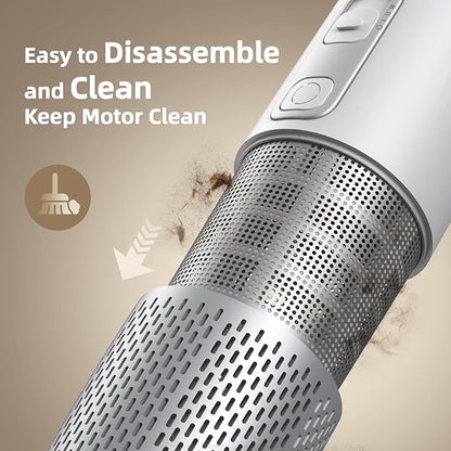 Dog Dryer Handheld Pet Hair Dryer: 3HP High-Velocity Blower with 3 Speeds &amp; 4 Temps Lightweight, Quiet Design. Portable Blow for Travel &amp; Home Grooming. Includes 3 Nozzles (White).
