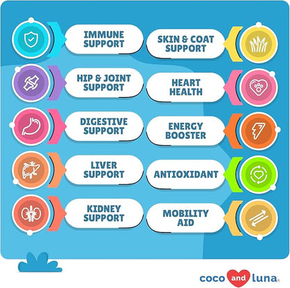 10 in 1 Multivitamin for Dogs - 120 Chewable Tablets with Glucosamine and Chondroitin - Fish Oil &amp; Vitamins with Coq10 for Skin &amp; Heart Health, Gut &amp; Immune Support