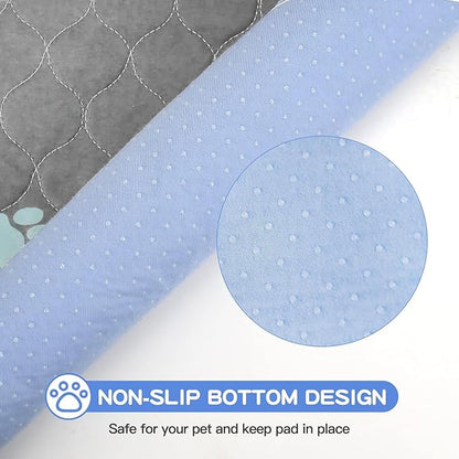Aitmexcn Washable Puppy Dog Pee Pad, 100% Waterproof Whelping Training Mat for Puppy/Senior Dog, Fast Drying Reusable Puppy Pads for Indoor, Outdoor and Car Travel- 72&