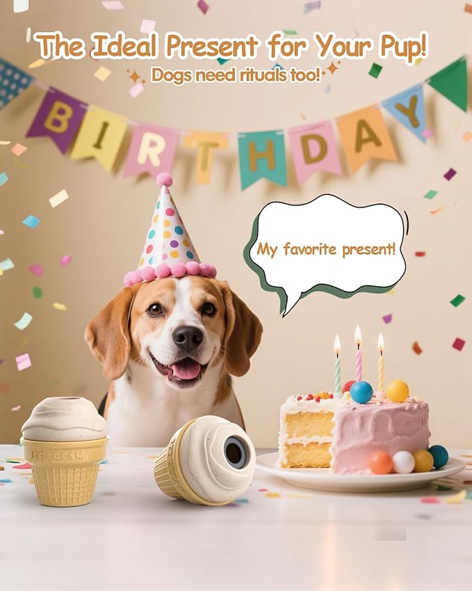Dog Frozen Treat Toy, Long-Lasting Interactive Dog Toys to Keep Them Busy, Fillable &amp; Freezable Birthday Gifts, Enrichment Toys for Puppy