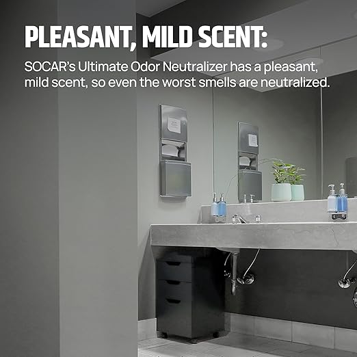 SOCAR - Odor Neutralizer Eliminates odors for Home, Office, Gym, Car. Eliminates Odors from Pets, Cooking, Sports Gear, Urine, Vomit &amp; Unwanted, Strong Odors 32oz Liquid Spray