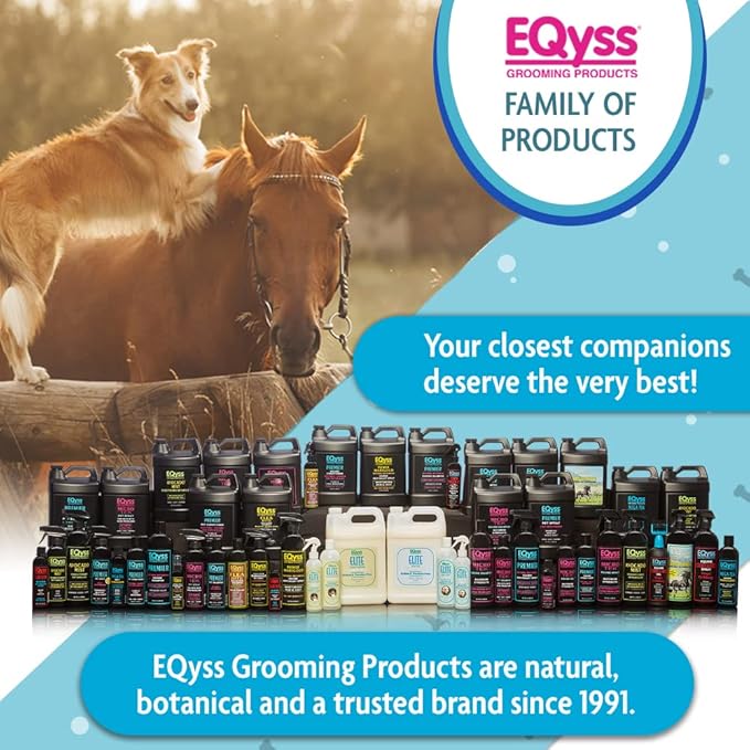EQyss Premier Pet Shampoo - Cleanses &amp; Moisturizes Coat, Adds Volume, Intensifies Colors, Residue-free Finish - For All Dogs, Cats, Puppies (16 oz)