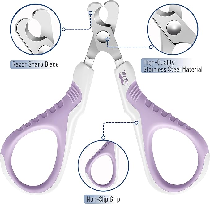 Mr. Pen Cat Nail Trimmer - Purple, Cat &amp; Kitten Nail Clippers, Pet Claw Trimmer