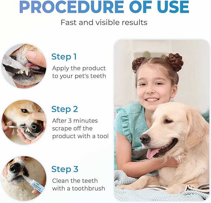 Pet Toothbrush Pen, 2025 Upgrade Pet Oral Repair Gel, Dog &amp; Cat Dental Care, Fresh Breath, White
