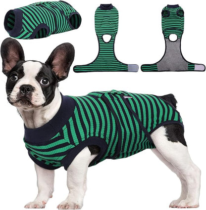 Kuoser Recovery Suit for Dogs Cats After Surgery, Professional Pet Recovery Shirt Dog Abdominal Wounds Bandages, Substitute E-Collar &amp; Cone,Prevent Licking Dog Onesies Pet Surgery Recovery Suit