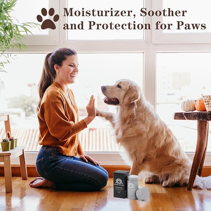 Cat Dog Paw Pad Balm Stick (2.4 oz) | Natural Lick Safe Dog Paw Blam Protector, Soother &amp; Moisturizer for Cracked Dry &amp; Damaged Paws, Nose &amp; Elbows | Snout Soother for Dogs