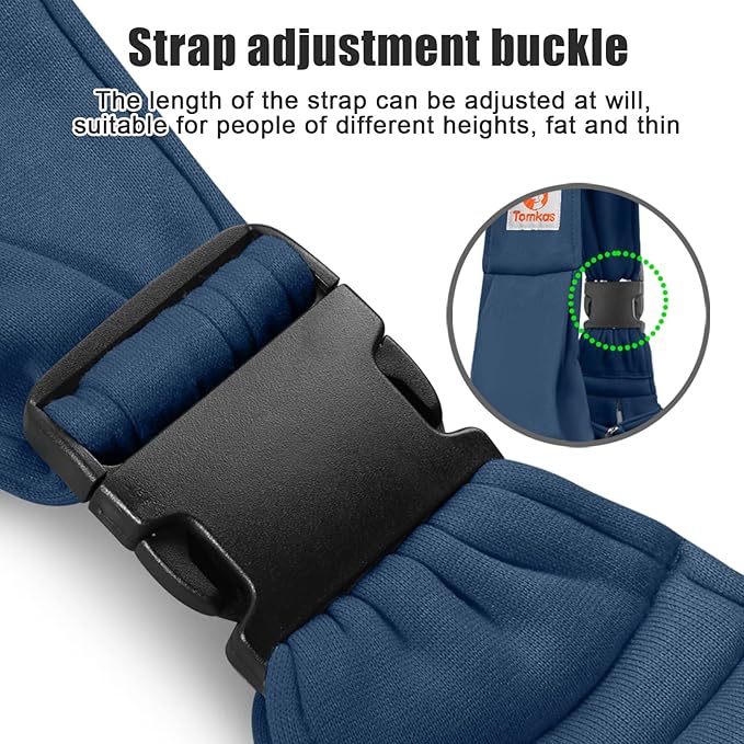 Tomkas Small Dog Sling Carrier - Zipper Pocket &amp; Adjustable Strap - for 3-10 lbs Pets(Dark Blue)