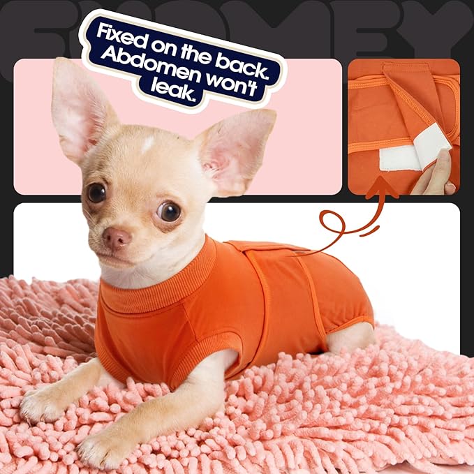 FUAMEY Dog Recovery Suit Male,Dogs Surgery Neuter Suits Puppy Spay Shirts for Female Protect Dog&