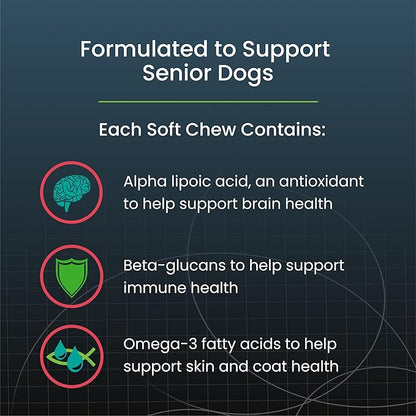 Nutramax Dasuquin Joint Health Supplement for Large Senior Dogs – for Immune Support, Skin &amp; Coat Health, and Brain Health, 84 Soft Chews