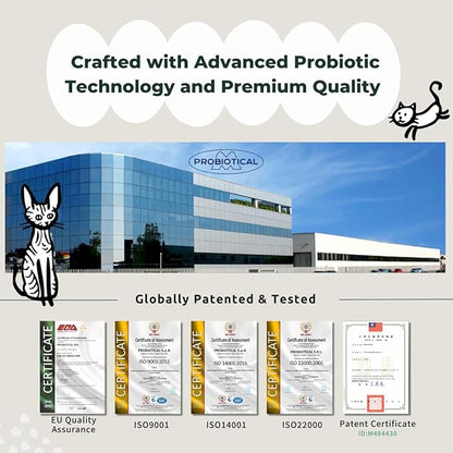 Oh!Pet® 5-in-1 Digestive Probiotics – 7B CFU Powder for Dogs &amp; Cats with Prebiotics &amp; Enzymes (Codfish, 30 Packets)