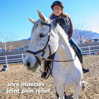 Veterinary Liniment Gel for Horses | Sore Muscle Rub | Soothing Warmth, Made with Plant-Based Ingredients | New &amp; Improved Formula