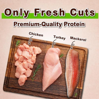 Afreschi Natural Cat Treats Turkey &amp; Chicken &amp; Mackerel W Shape 6 oz, All-Natural, High-Protein, Grain-Free, Healthy, Low-Fat, Easily Digestible