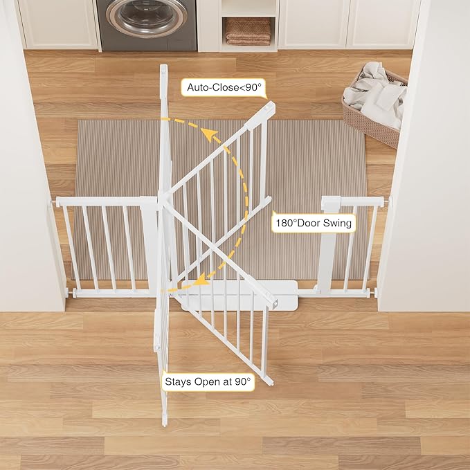 Cumbor 29.7-48" Baby Gate for Stairs, Mom&