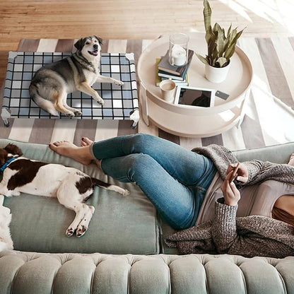 Elevated Outdoor Raised Dog Bed Outdoor Dogs Bed Lifted Pet Bed Dog Cot for Medium Pet Taste Life, Start with A Pet Bed 34&