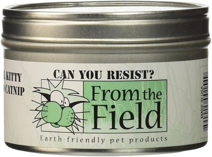 from The Field | Fine Ground Stalkless Catnip | Premium USA-Grown Catnip for Toys &amp; Playtime | Fresh, Potent, Non-Toxic, Eco-Friendly | Safe for Kittens &amp; Cats | Resealable 1 oz Can