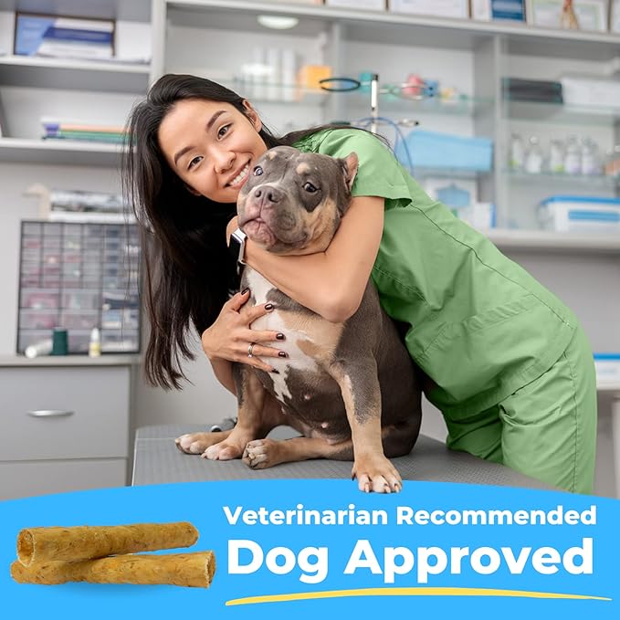 Tartar Shield Soft Rawhide Chews | Safe Dental Treats for Large Dogs | Vet VOHC Approved | Daily Bone Cleans Teeth &amp; Gums Fresh Breath Oral Health Support | USA Made | (XL Dogs / 12 Count)