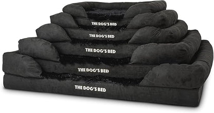 The Dog’s Bed, Medium Black Faux Fur 30x23.5, Memory Foam, Pain Relief: Arthritis, Hip &amp; Elbow Dysplasia, Post Surgery, Lameness, Supportive, Calming, Washable Cover, Veterinary Approved