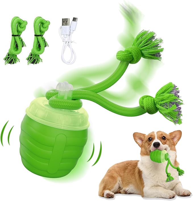 Interactive Dog Toys - [2025 Newly Upgraded] Motion Activated Ball for Small/Medium/Large Dogs, Automatic Moving Dog Toy Wicked Ball for Boredom &amp; Training, Music, USB Rechargeable (Green)