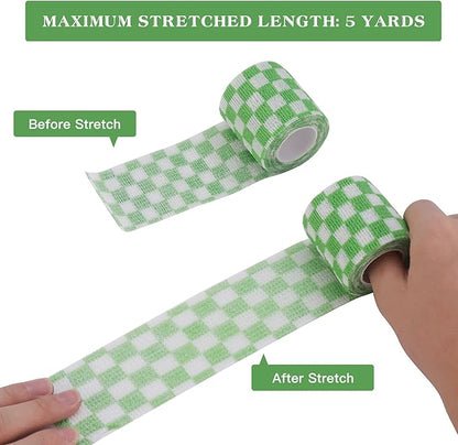 Vet Wrap Self Adhering Bandage Wrap Cohesive Bandage Multi-Function Wrap Tape for Dogs Cats Horses Birds Animals Non-Woven Strong Sports Tape for Wrist Healing Ankle Sprain &amp; Swelling 12 Rolls