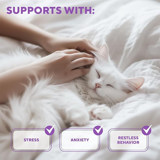 Beloved Pets Calming Pheromone Spray &amp; Scratch Repellent for Cats - Reduces Scratching Furniture, Pee - During Travel, Fireworks, Thunder, Vet Zone - Helps with Stress, Fighting, Hiding (50 ml)