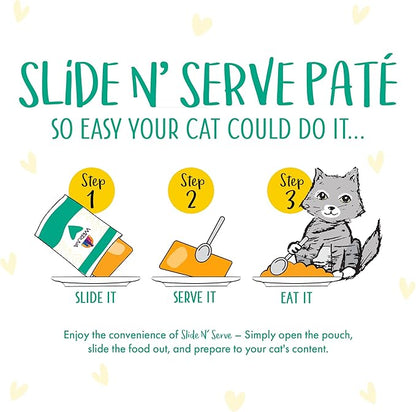 B.F.F. PLAY - Best Feline Friend Paté Lovers, Aw Yeah!, Chicken &amp; Turkey Tiptoe with Chicken &amp; Turkey, 3oz Pouch (Pack of 12)