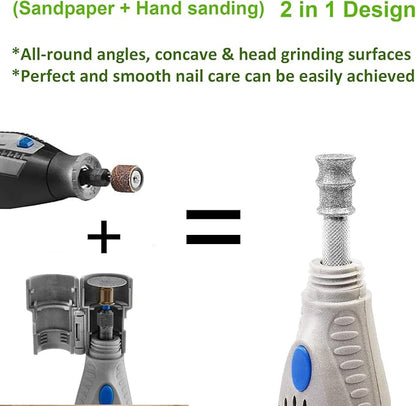 ClassB+80 Diamond Dog Nail for Dremel, Screw-Mounted Mode Nail Dremel Tool for Dogs, Especially Suitable for Long-Haired Dogs, Dremel Polishing Bits, Animals Nail Care &amp; Home Grinder Tools