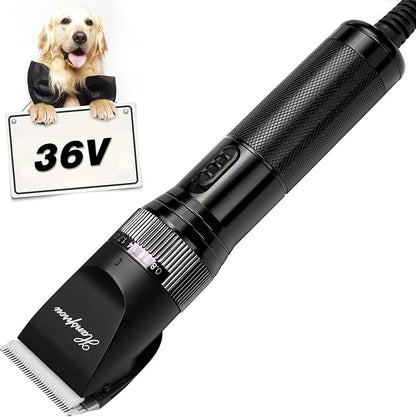 Dog Grooming Clippers, Upgraded 36V Heavy Duty Pet Clippers, Professional Dog &amp; Cat Shaver for Thick Coat, Corded Pet Hair Trimmer with Guard Combs &amp; Brush