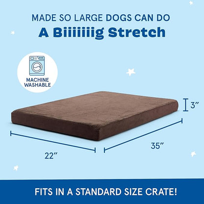 Barkbox Orthopedic Dog Bed with Memory Foam, Premium Comfort for Dogs and Puppies, Dog Bed for Joint Relief and Restful Sleep, Durable and Easy to Clean - Espresso, Large