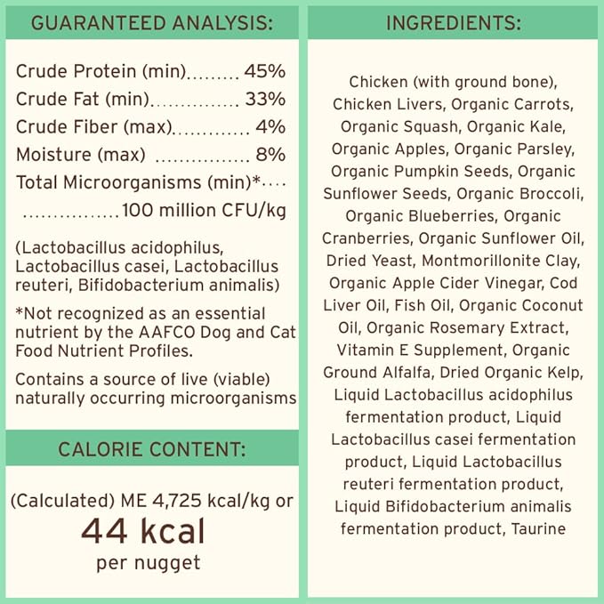 Primal Freeze Dried Dog Food Nuggets, Chicken; Complete &amp; Balanced Meal; Also Use as Topper or Treat; Premium, Healthy, Grain Free, High Protein Raw Dog Food, 14 oz (Pack of 2)
