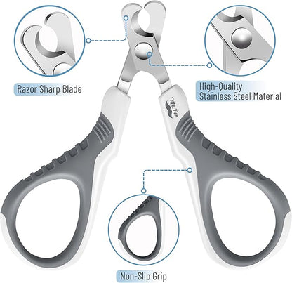 Mr. Pen Cat Nail Trimmer - White &amp; Gray, Cat &amp; Dog Nail Clipper, Kitten &amp; Small Dog Claw Trimmer