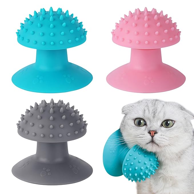 3-Pack Cat Scratcher cat self groomer for Loose Fur Removal, Catnip Massager, Massage Combs for Short &amp; Long Fur Cats and Kittens