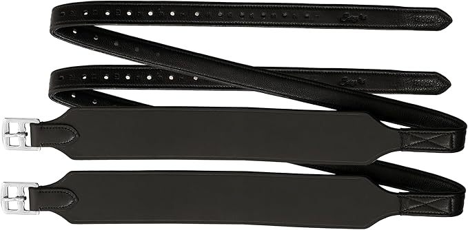 Exion Wide Stability Stirrup Leathers for English Saddles | Premium Cowhide Leather | Enhanced Leg Stability &amp; Comfort | Sizes: 48" to 62"