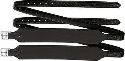 Exion Wide Stability Stirrup Leathers for English Saddles | Premium Cowhide Leather | Enhanced Leg Stability &amp; Comfort | Sizes: 48" to 62"