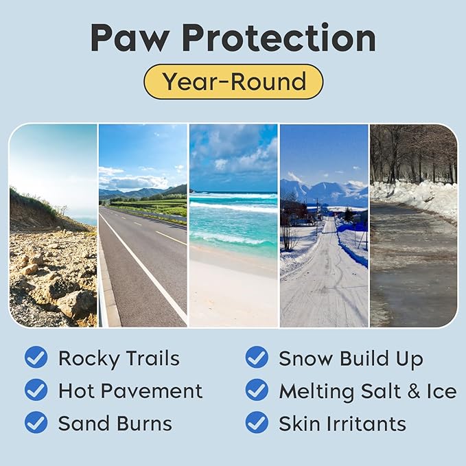 Dog Paw Balm, Moisturizer &amp; Protection for Cracked Dry &amp; Damaged Paws, Nose &amp; Elbows Natural Lick Safe Dog Nose Balm