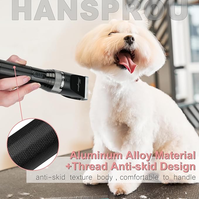 Dog Grooming Clippers, Upgraded 36V Heavy Duty Pet Clippers, Professional Dog &amp; Cat Shaver for Thick Coat, Corded Pet Hair Trimmer with Guard Combs &amp; Brush