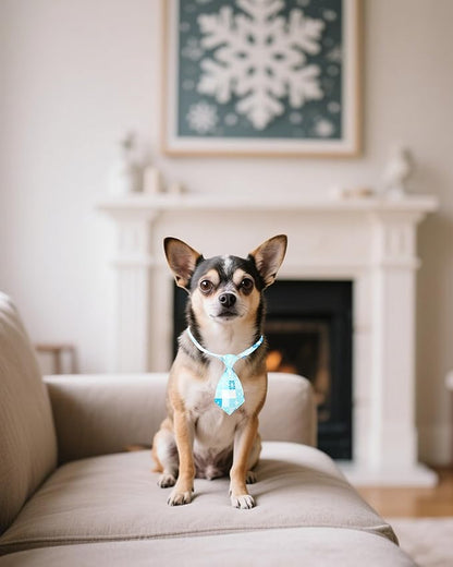 PET SHOW 10 Pack Winter Small Dog Ties Neckties for Doggies Cats Adjustable Neck Ties Girl Boy Pets Snowflake Costumes Puppy Grooming Accessories Holiday Party Gift Favor