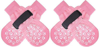 EXPAWLORER Anti Slip Dog Socks to Prevent Licking Paws, Dog Shoes for Hot Pavement, Dog Booties for Small Medium Large Senior Dogs, Traction Control Dog Boots &amp; Paw Protectors for Hardwood Floors