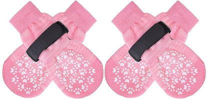EXPAWLORER Anti Slip Dog Socks to Prevent Licking Paws, Dog Shoes for Hot Pavement, Dog Booties for Small Medium Large Senior Dogs, Traction Control Dog Boots &amp; Paw Protectors for Hardwood Floors