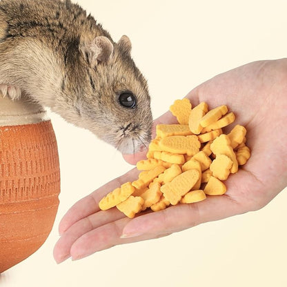 Abizoo Hamster &amp; Gerbil Treats, Crunchy Baked Hamster Snacks with Carrot and Yeast, Natural Training Reward Chew Treats for Small Animals, Supports Digestion and Dental Health