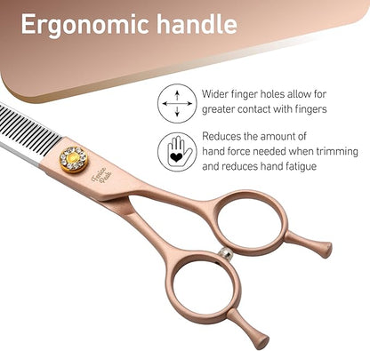 Fenice Peak Professional Curved Thinner Dog Grooming Scissors 7.0&