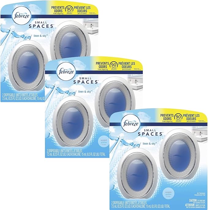 Febreze Small Spaces Air Freshener - Linen &amp; Sky (Pack of 6) 6