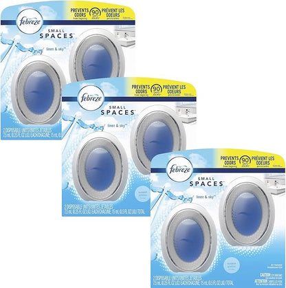 Febreze Small Spaces Air Freshener - Linen &amp; Sky (Pack of 6) 6