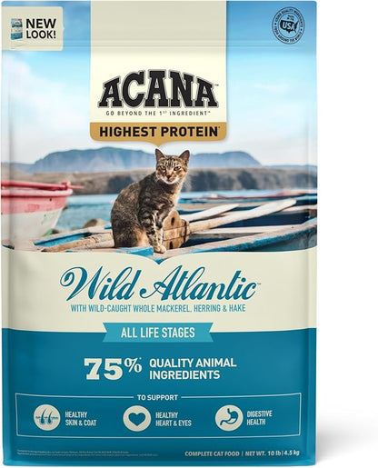 ACANA Grain-free Dry Cat Food Wild Atlantic Saltwater Fish with Freeze-Dried Liver 10lb Bag