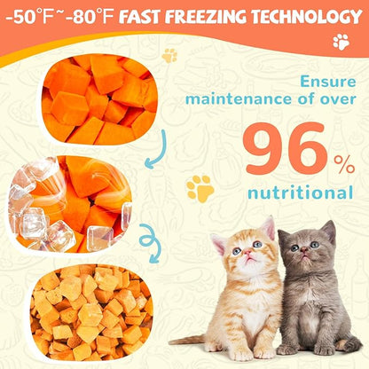 Freeze-Dried Pumpkin Treats for Dogs &amp; Cats – High Fiber, Single Ingredient Natural Snacks for Digestion &amp; Gut Health, Healthy Food Toppers, 1.58 oz